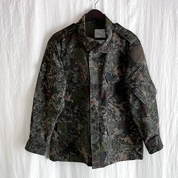 韓国軍現用 花崗岩迷彩防寒服上衣 外被 空軍士長フルパッチ M100中号